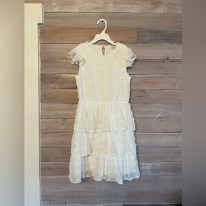 speechless kids white Swiss dot tiered Easter dress size 14 girls